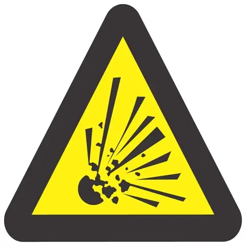 WW3: Beware Of Explosion Hazard Safety Sign